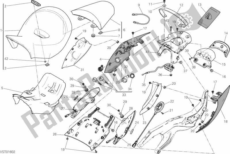 Tutte le parti per il Posto A Sedere del Ducati Diavel Xdiavel Thailand 1260 2019